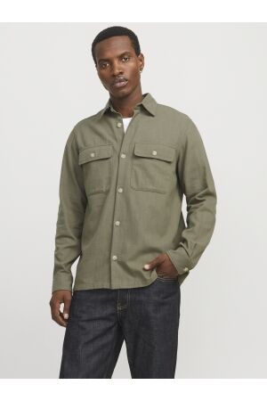 Jack & Jones Jack & Jones jprccraymond spring solid overshirt sn Overshirt tea leaf comfort fit