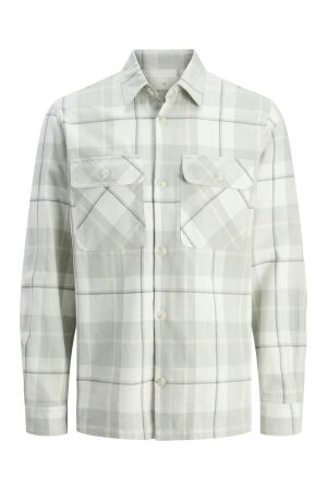 Jack & Jones Jack & Jones jprccraymond spring check overshirt sn Overshirt aqua gray