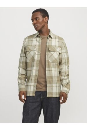 Jack & Jones Jack & Jones jprccraymond spring check overshirt sn Overshirt white pepper
