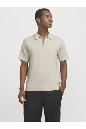 Jack & Jones Jack & Jones jprblamilano spring knit polo ss sn silver lining