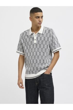 Jack & Jones Jack & Jones jprblucody structure knit polo ss dark denim