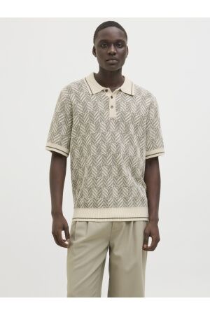 Jack & Jones Jack & Jones jprblucody structure knit polo ss tea leaf