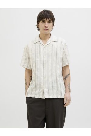 Jack & Jones Jack & Jones jprbluwilliam structure resort s/s shirt Overhemd whitecap gray