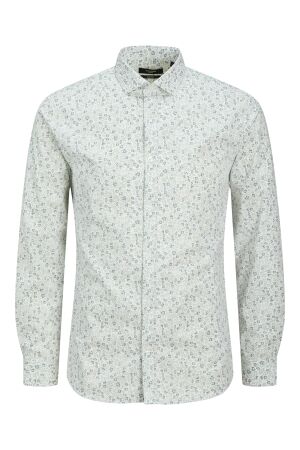 Jack & Jones Jack & Jones jprblablackpool print l/s shirt sn Overhemd white