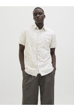 Jack & Jones Jack & Jones jprblasummer print s/s shirt sn Overhemd cloud dancer