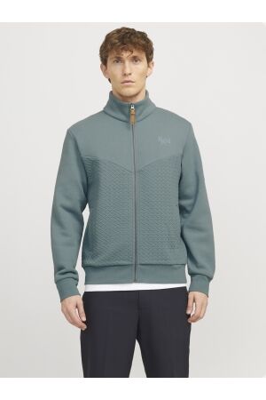 Jack & Jones Jack & Jones jprblufrankie sweat zip high neck Vest stormy sea