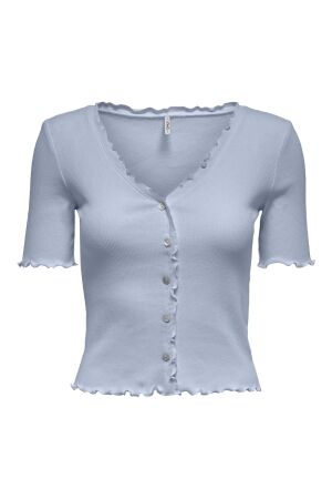 Only Only onllaila s/s button top jrs T-shirt Korte mouw soft chambray