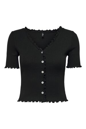 Only Only onllaila s/s button top jrs T-shirt Korte mouw black