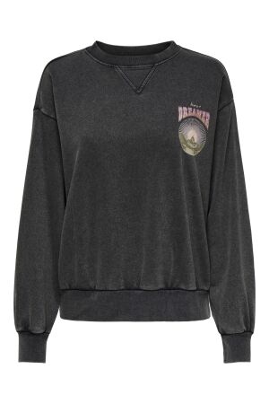 Only Only onllucinda l/s mountain o-neck box swt Sweater black boho dreamer