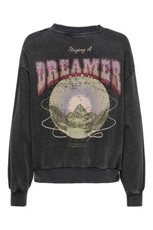 Only Only onllucinda l/s mountain o-neck box swt Sweater black boho dreamer