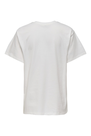Only Only onlfleur life s/s tee cs jrs T-shirt Korte mouw bright white lamour leo