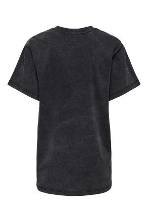 Only Only onlfleur life s/s tee cs jrs T-shirt Korte mouw black washed lamour leo