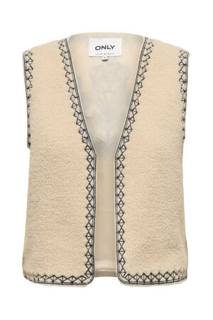 Only Only onlsvea teddy emb. waistcoat cs otw Gilets pumice stone