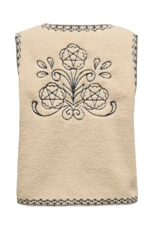 Only Only onlsvea teddy emb. waistcoat cs otw Gilets pumice stone