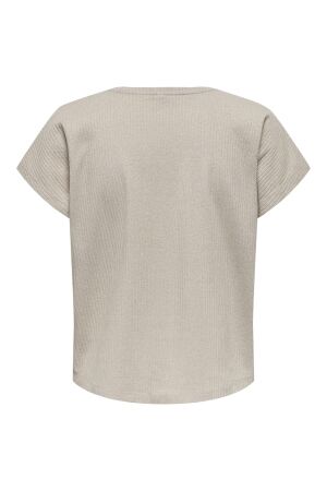 Only Only onlasia s/s v-neck top cc jrs T-shirt Korte mouw pumice stone frosted almond glitter