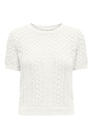 Only Only onlsaga life ss o-neck cc knt Trui korte mouw cloud dancer