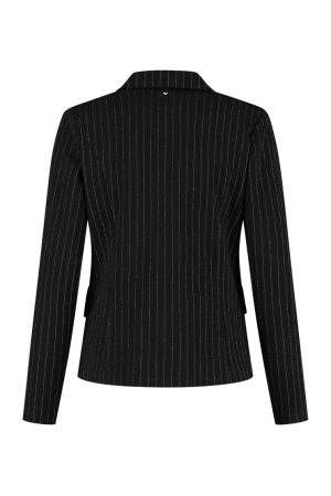 Helena Hart Helena Hart 7553 blazer kort pinstripe Blazers zwart