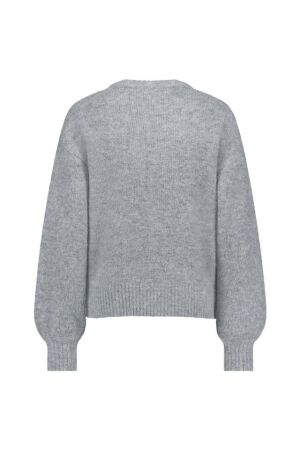 Studio Anneloes Studio Anneloes nour flower pullover 12281 Trui 9500 grey melange