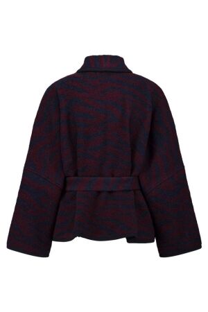 Studio Anneloes Studio Anneloes oralee wool zebra jacket 12280 Jackets 6938 dark blue/blackberry