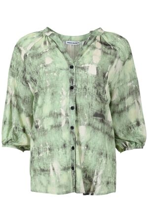 Maicazz Maicazz mango sp25.20.003 Blouse paint aquatic