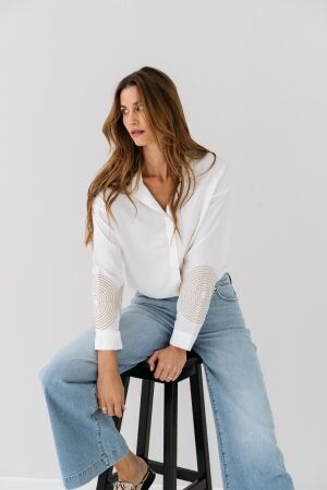 Maicazz Maicazz minde sp25.20.316 Blouse offwhite /l.sand