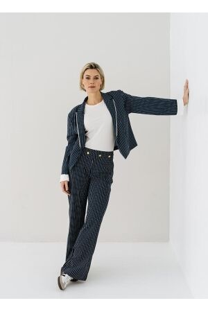 Maicazz Maicazz xavi sp25.t30.715 Broek navy pinestripe