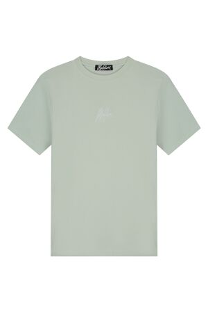 Malelions Malelions striped signature t-shirt mm1-ss25-07 Print T-shirts 287 pale aqua