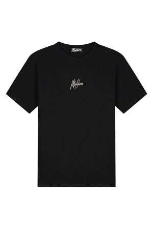 Malelions Malelions striped signature t-shirt mm1-ss25-07 Print T-shirts 900 black