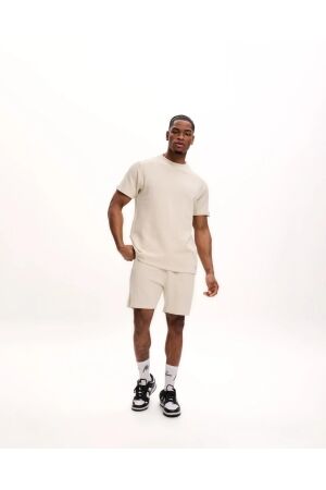 Malelions Malelions signature waffle t-shirt mm2-ss25-33 Print T-shirts 120 beige