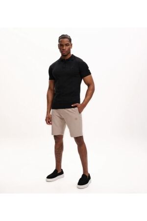 Malelions Malelions knitted patch polo mm2-ss25-35 Poloshirts 900 black