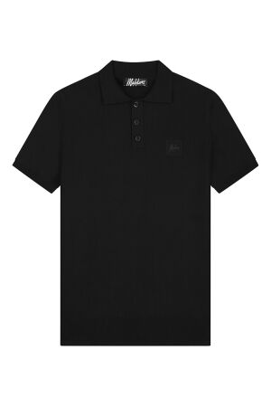 Malelions Malelions knitted patch polo mm2-ss25-35 Poloshirts 900 black