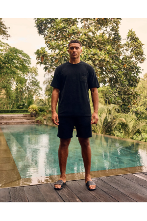 Malelions Malelions signature towelling t-shirt mm3-ss25-25 Print T-shirts 900 black