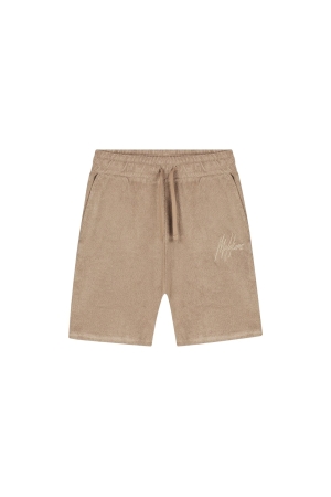 Malelions Malelions signature towelling shorts mm3-ss25-26 Korte broeken 336 taupe