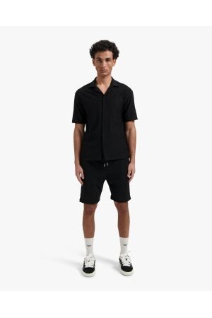 Croyez Homme Croyez Homme ribbed shirt cr1-ss25-25 Overhemd 900 black
