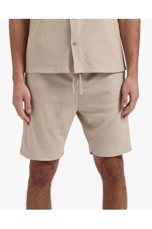 Croyez Homme Croyez Homme ribbed shorts cr1-ss25-29 Korte broeken 099 sand