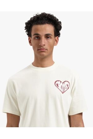 Croyez Homme Croyez Homme puffed heart t-shirt cr1-ss25-39 Print T-shirts 333 off-white