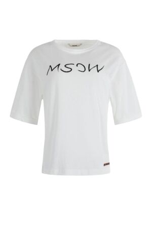 Moscow Moscow 47-04-spray T-shirt Korte mouw 301-1a offwhite-white base off black print