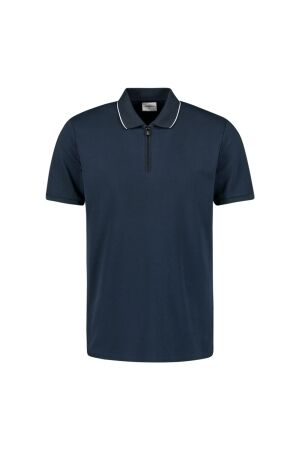 No- Excess No- Excess polo liquid finished cotton Poloshirts 096 deep blue