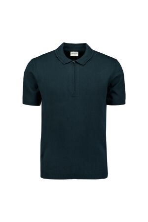 No- Excess No- Excess pullover short sleeve polo zip solid Poloshirts 078 night