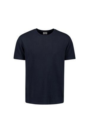 No- Excess No- Excess t-shirt crewneck solid relief jacquard Print T-shirts 096 deep blue