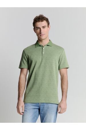 No- Excess No- Excess polo 2 coloured jacquard Poloshirts 050 green