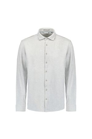 No- Excess No-Excess 27410180 shirt jersey melange stretch Overhemd 017 chalk