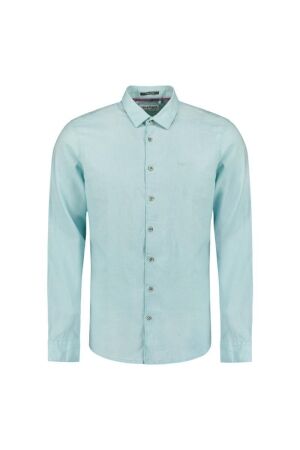 No- Excess No- Excess shirt solid with linen Overhemd 151 ice