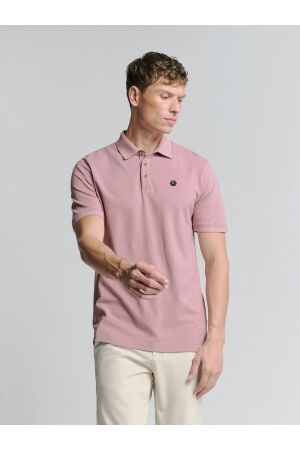 No- Excess No- Excess polo pique garment dyed Poloshirts 146 mauve