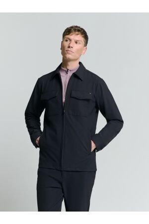 No- Excess No-Excess 27510104 overshirt full zipper stretch sedoc Overshirt 078 night