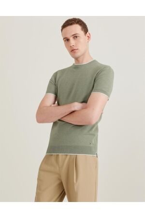 BORN WITH APPETITE BORN WITH APPETITE rome knitted t-shirt Basic T-shirts 361 sea green