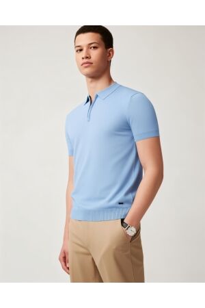 BORN WITH APPETITE BORN WITH APPETITE dan knitted polo Poloshirts 210 light blue