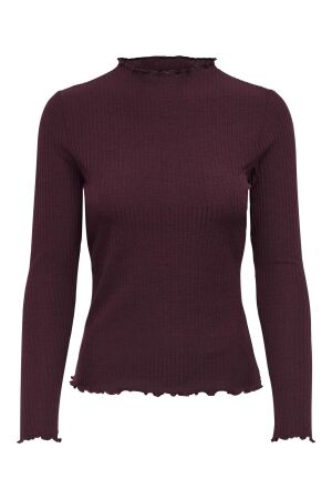 Only Only onlemma l/s high neck top noos jrs T-shirt Lange mouw madder brown