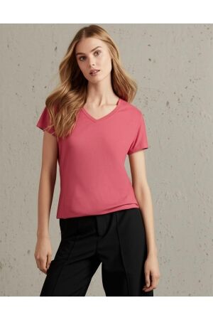 MSCH Copenhagen MSCH Copenhagen mschfenya modal v neck tee T-shirt Korte mouw rose red