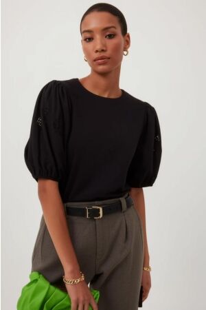 MSCH Copenhagen MSCH Copenhagen mschcebrina 2 4 top T-shirt Korte mouw black